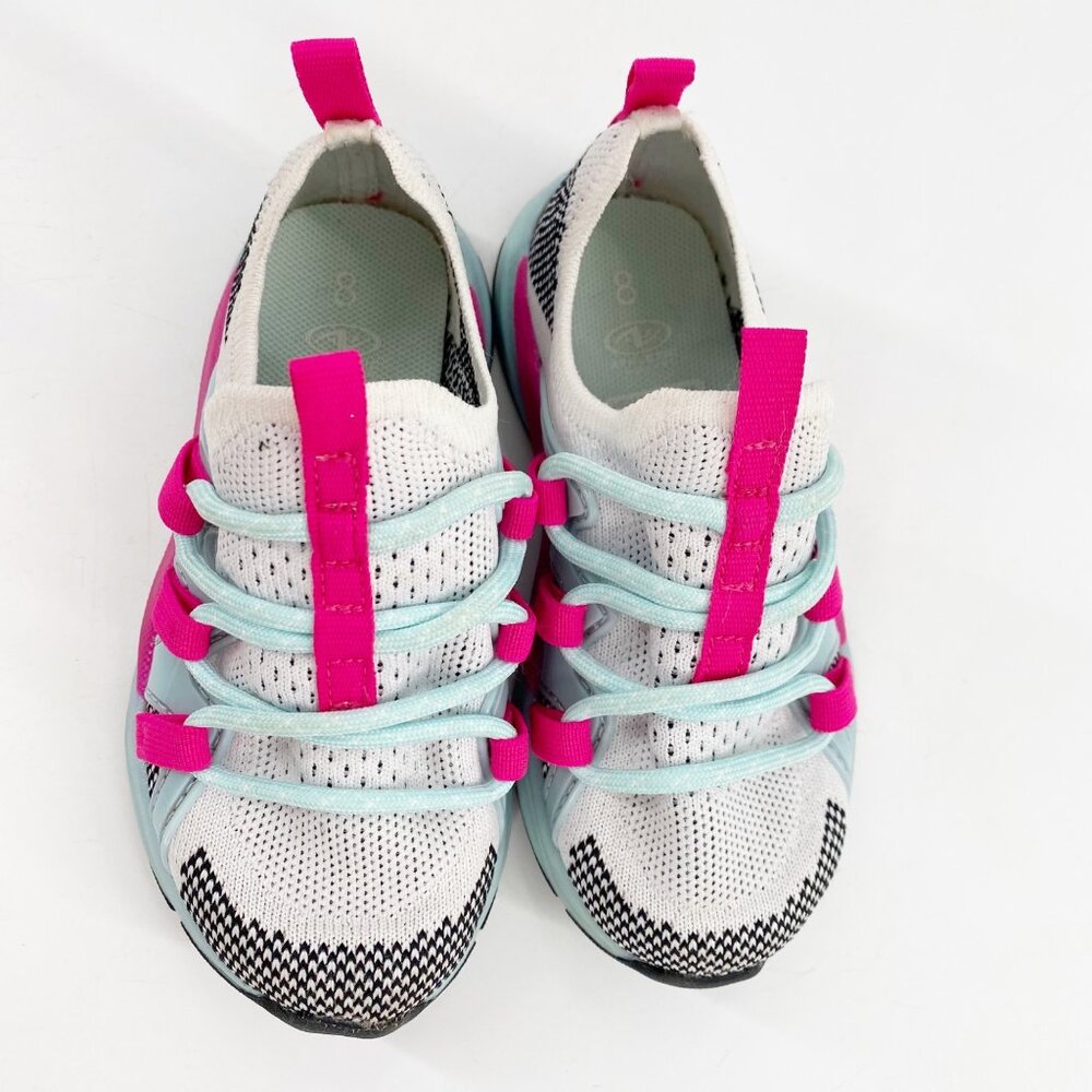 Athletic Works Slip On Cage Knit Sneakers Girls Size 8 - Picture 2 of 7